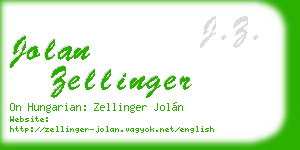 jolan zellinger business card
